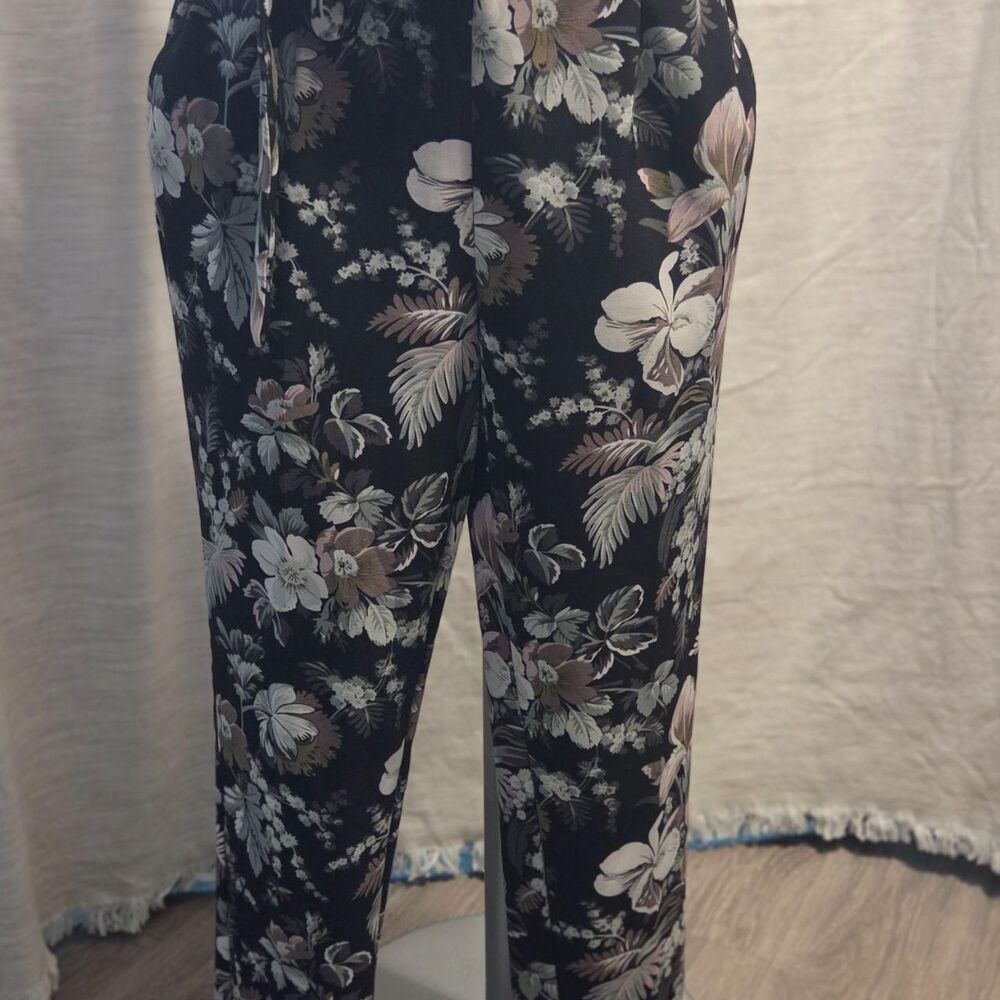 Chapter One - Black/Floral Pant with Matching Tie/Belt
